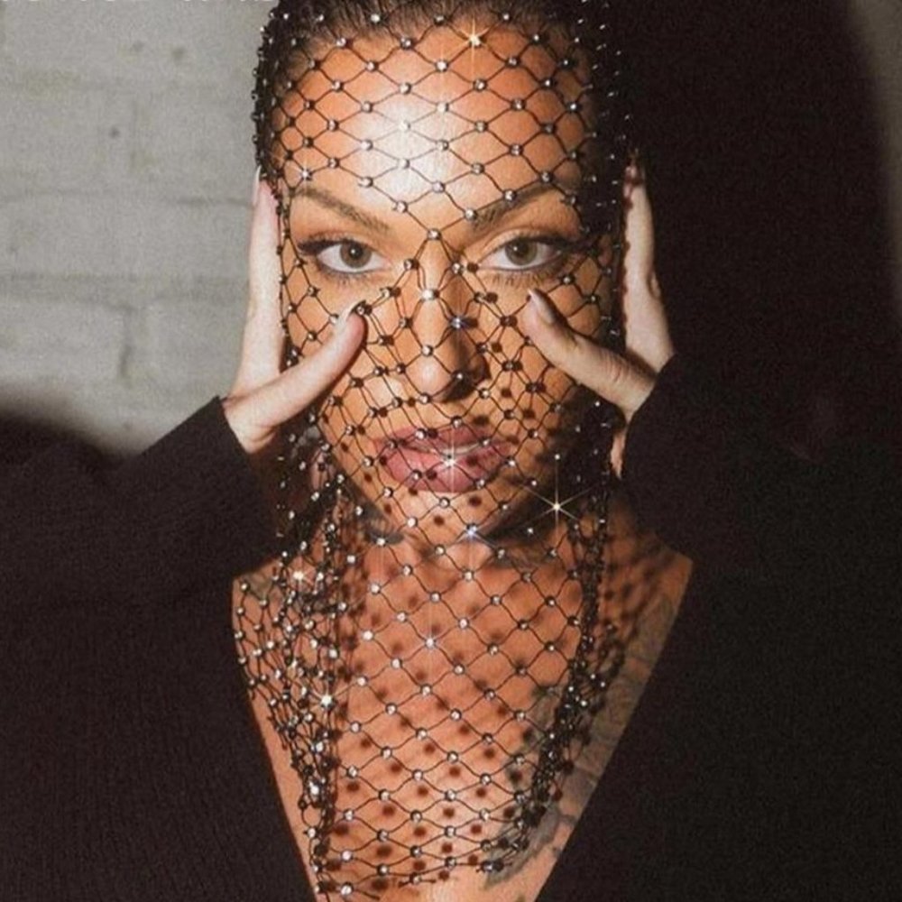 Bling Rhinestone Head Scarf Headband Jewelry Crystal Mesh Hair Accessories